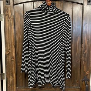 Long sleeve mock neck mini dress